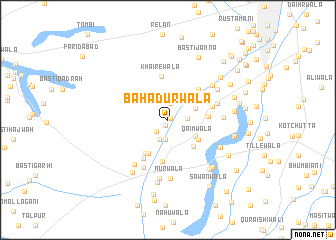 map of Bahādurwāla