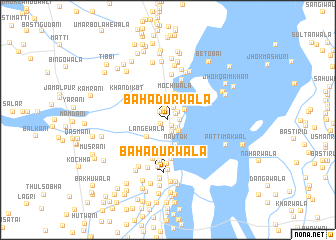 map of Bahādurwāla