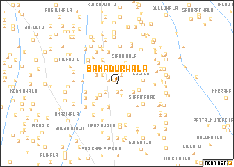 map of Bahādurwāla