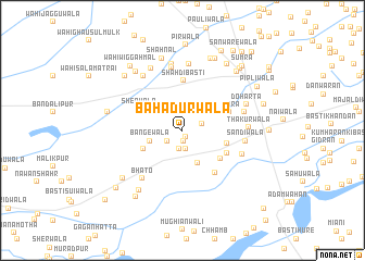 map of Bahādurwāla