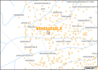 map of Bahādurwāla