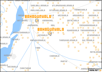 map of Bahādurwāla