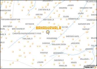 map of Bahādurwāla