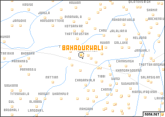 map of Bahādurwāli