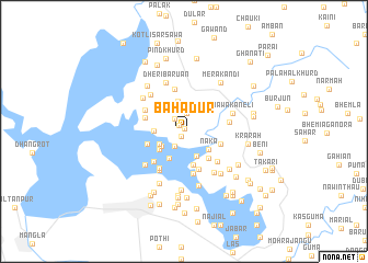 map of Bahādur