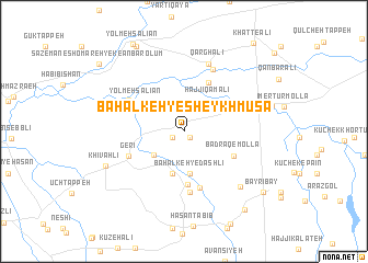 map of Bahalkeh-ye Sheykh Mūsá