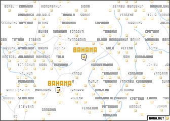 map of Bahama