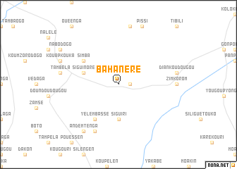 map of Bahanéré