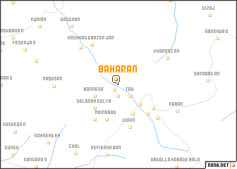 map of Bahārān