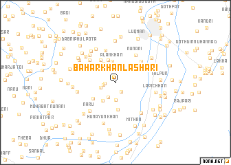 map of Bahār Khān Lashāri