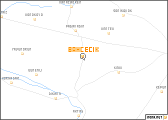 map of Bahçecik