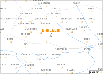 map of Bahçecik