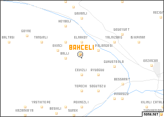 map of Bahçeli