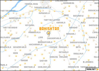 map of Bahishtān