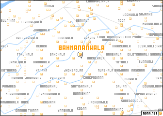 map of Bāhmanānwāla