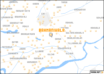 map of Bāhmaniwāla