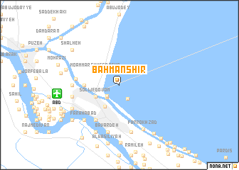 map of Bahman Shīr