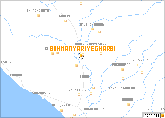 map of Bahmanyārī-ye Gharbī