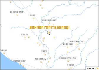 map of Bahmanyārī-ye Sharqī