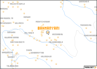 map of Bahmanyārī