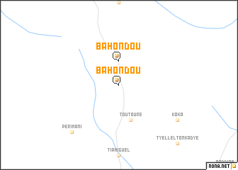 map of Bahondou