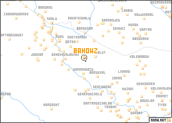 map of Baḩowẕ