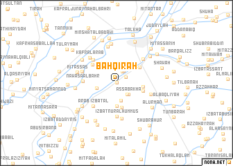 map of Baḩqīrah