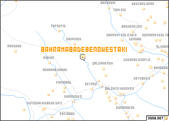 map of Bahrāmābād-e Benow Estakī