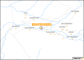 map of Bahrāmābād