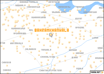 map of Bahrām Khānwāla