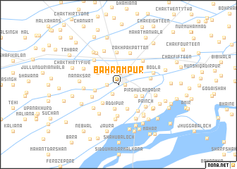 map of Bahrāmpur