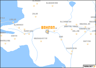 map of Baḩrān