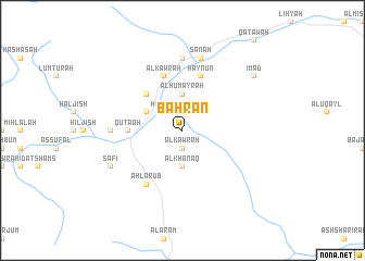 map of Baḩrān
