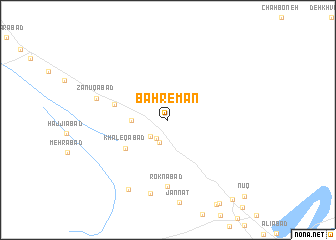 map of Bahremān