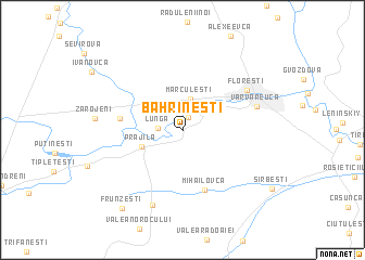 map of Băhrineşti