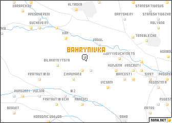 map of Bahrynivka