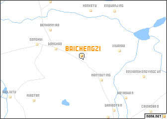 map of Baichengzi