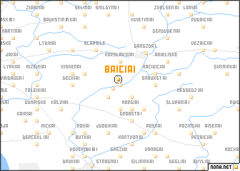 map of Baičiai