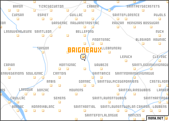 map of Baigneaux