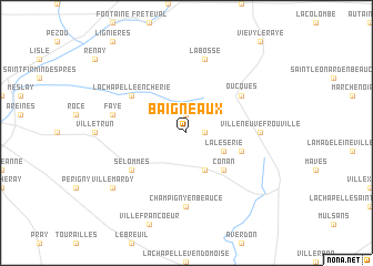 map of Baigneaux