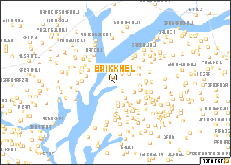 map of Bāīk Khel