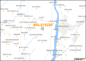 map of Baileys Gap