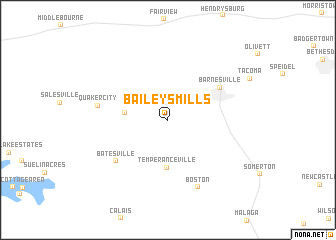 map of Baileys Mills