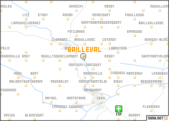map of Bailleval