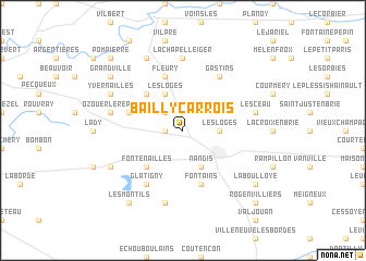 map of Bailly-Carrois