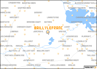 map of Bailly-le-Franc