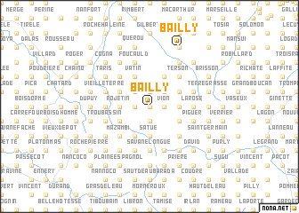 map of Bailly