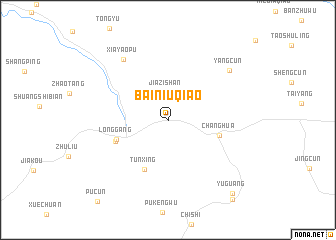map of Bainiuqiao