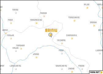map of Bainiu