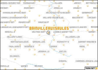 map of Bainville-aux-Saules